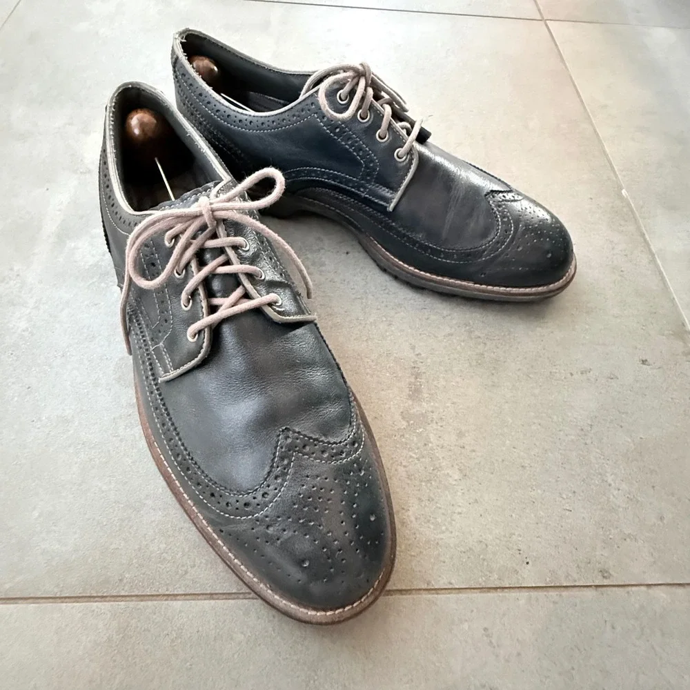 FootJoy Professional Wingtip Derby Shoes Mens 11 M Black Leather 57048 Excellent